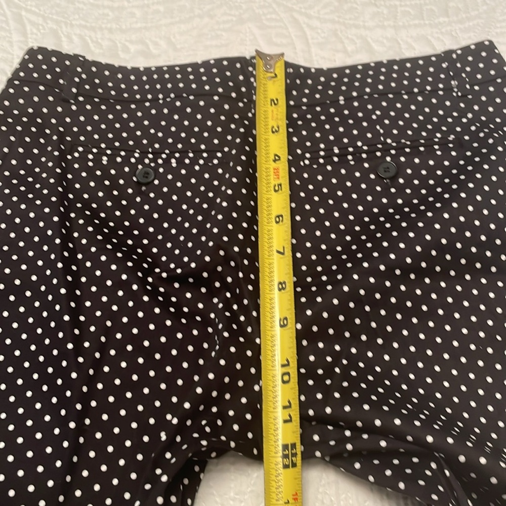 NWT $43 New York & Company Polka Dots Crop Pants 7th Avenue Pants Black & White - Picture 11 of 16